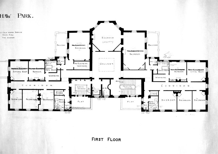 Ottershaw Park - architects' plans of The Mansion post 1910 (and ...